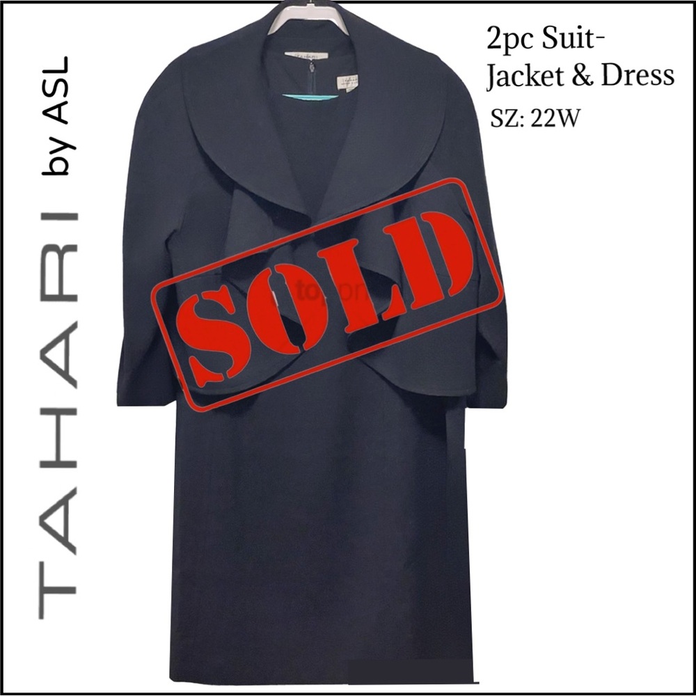 NWT, 2pc Dress Suit. Crop Jacket w/ Fitted Sheath Dress. Sz: 22W